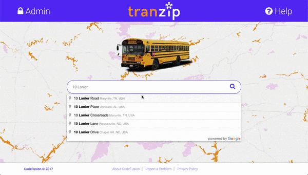 Searching for your bus routes in our database of bus routes.